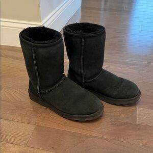 Italic Black Suede Winter Boots